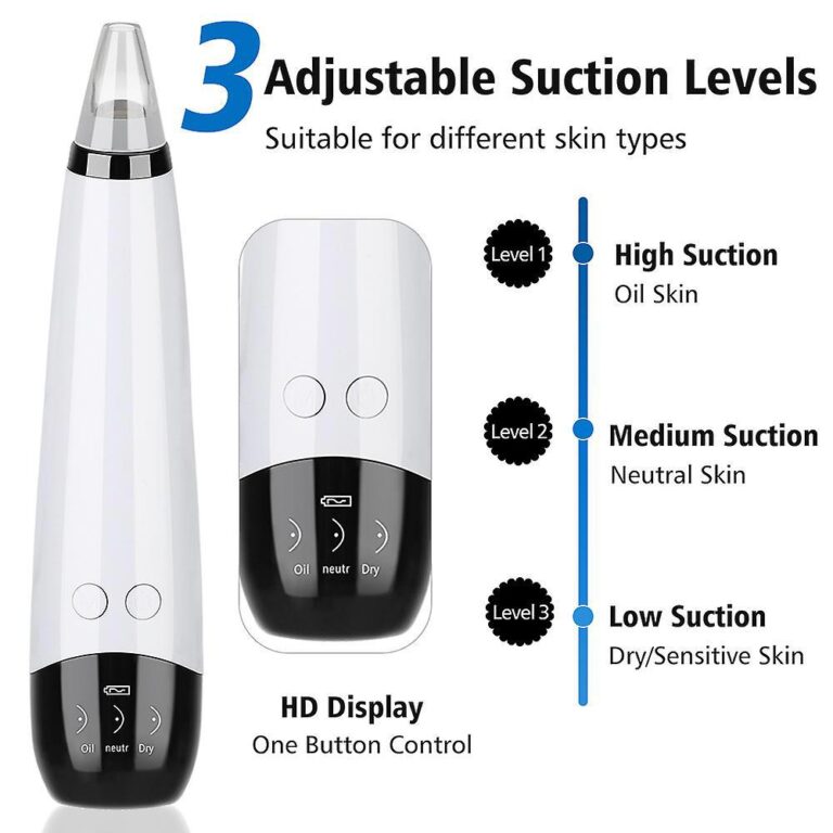 Derma suction Blackhead Remover Vacuum Acne Cleaner Black Spots Removal